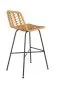 Hoker niski H-97 rattanowy na metalowych nogach | MIRAT.