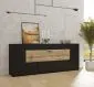 Komoda COBY 2D2S 1KL czarna/dąb wotan w stylu industrialnym I sklep meblowy MIRAT. styl LOFT kolekcja COBY