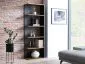 Regał na książki CORNER dąb wotan/czarny uniwersalny do salonu | MIRAT. w stylu LOFT kolekcja