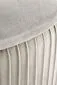 Pufa CRICKET VELVET jasnoszara w stylu glamour | MIRAT. styl GLAMOUR