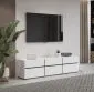 Szafka RTV CROSS 3K3S 180cm biała/czarna z szufladami I sklep meblowy MIRAT. styl SKANDYNAWSKI kolekcja HV-CROSS