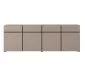 Komoda CROSS 4D4S 225cm congo/czarna z szufladami I sklep meblowy MIRAT.