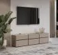 Szafka RTV CROSS 3K3S 180cm congo/czarna do salonu I sklep meblowy MIRAT.
