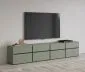 Szafka RTV CROSS 4K4S 225cm zielona/czarna szeroka I sklep meblowy MIRAT.  kolekcja HV-CROSS