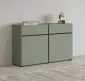 Komoda CROSS 2D2S 119cm zielona/czarna z półkami I sklep meblowy MIRAT. kolekcja HV-CROSS