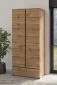 Skandynawska szafa dwudrzwiowa CROSS 2D1S 89cm dąb wotan/czarna z drążkiem I sklep meblowy MIRAT. styl SKANDYNAWSKI kolekcja HV-CROSS