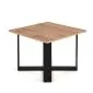 Stolik kawowy CROSS 67x67 dąb/czarny do salonu | MIRAT. w stylu LOFT kolekcja