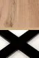 Stolik kawowy CROSS 67x67 dąb/czarny do salonu | MIRAT. w stylu LOFT kolekcja