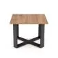 Stolik kawowy CROSS 67x67 dąb/czarny do salonu | MIRAT. w stylu LOFT kolekcja