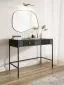 Toaletka ISEO 104 czarna mat z szufladami I sklep meblowy MIRAT. styl GLAMOUR, LOFT, RYFLOWANY kolekcja ISEO