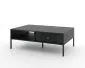 Stolik kawowy ISEO 104x68 czarny mat z szufladami I sklep meblowy MIRAT. styl GLAMOUR, LOFT, RYFLOWANY kolekcja ISEO
