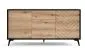 Komoda GALAXY 2D3S 154 cm czarna/dąb evoke I sklep meblowy MIRAT. styl LOFT kolekcja GALAXY PIASKI