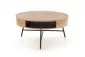 Stolik kawowy CAMILA 80x80 dąb/czarna do salonu w stylu industrialnym | MIRAT. styl LOFT