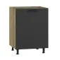 Szafka pod zlew 60 VENTO DK-60/82 antracyt z metalowym uchwytem | MIRAT. styl LOFT kolekcja VENTO