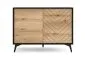 Komoda GALAXY 2D 104 cm czarna/dąb evoke I sklep meblowy MIRAT. styl LOFT kolekcja GALAXY PIASKI