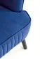 Fotel do salonu DELGADO VELVET granatowy z przeszyciami | MIRAT. styl LOFT