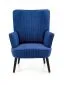 Fotel do salonu DELGADO VELVET granatowy z przeszyciami | MIRAT. styl LOFT