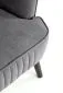 Fotel do salonu DELGADO VELVET szary z przeszyciami | MIRAT. styl LOFT