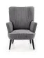 Fotel do salonu DELGADO VELVET szary z przeszyciami | MIRAT. styl LOFT