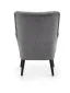 Fotel do salonu DELGADO VELVET szary z przeszyciami | MIRAT. styl LOFT