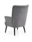 Fotel do salonu DELGADO VELVET szary z przeszyciami | MIRAT. styl LOFT