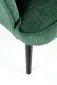 Fotel do salonu DELGADO VELVET ciemnozielony na drewnianych nogach | MIRAT. styl LOFT
