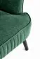Fotel do salonu DELGADO VELVET ciemnozielony na drewnianych nogach | MIRAT. styl LOFT