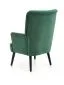 Fotel do salonu DELGADO VELVET ciemnozielony na drewnianych nogach | MIRAT. styl LOFT