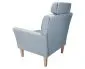 Fotel PIRO BL VELVET szary tapicerowany aksamitem | MIRAT. styl GLAMOUR