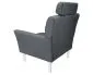 Fotel PIRO BL VELVET ciemnoszary tapicerowany aksamitem | MIRAT. styl GLAMOUR