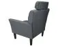 Fotel PIRO BL VELVET ciemnoszary tapicerowany aksamitem | MIRAT. styl GLAMOUR