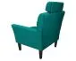 Fotel PIRO MG VELVET morski tapicerowany aksamitem | MIRAT. styl GLAMOUR