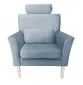 Fotel PIRO BL VELVET szary tapicerowany aksamitem | MIRAT. styl GLAMOUR