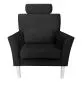 Fotel PIRO MG VELVET czarny tapicerowany aksamitem | MIRAT. styl GLAMOUR