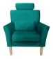 Fotel PIRO MG VELVET morski tapicerowany aksamitem | MIRAT. styl GLAMOUR