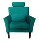 Fotel PIRO MG VELVET morski tapicerowany aksamitem | MIRAT. styl GLAMOUR