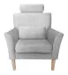 Fotel PIRO MG VELVET jasnoszary tapicerowany aksamitem | MIRAT. styl GLAMOUR