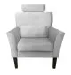 Fotel PIRO MG VELVET jasnoszary tapicerowany aksamitem | MIRAT. styl GLAMOUR