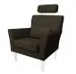 Fotel PIRO MG VELVET brązowy tapicerowany aksamitem | MIRAT. styl GLAMOUR