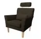 Fotel PIRO MG VELVET brązowy tapicerowany aksamitem | MIRAT. styl GLAMOUR