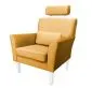 Fotel PIRO MG VELVET musztardowy/curry tapicerowany aksamitem | MIRAT. styl GLAMOUR