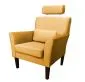 Fotel PIRO MG VELVET musztardowy/curry tapicerowany aksamitem | MIRAT. styl GLAMOUR