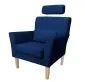 Fotel PIRO MG VELVET granatowy tapicerowany aksamitem | MIRAT. styl GLAMOUR