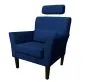 Fotel PIRO MG VELVET granatowy tapicerowany aksamitem | MIRAT. styl GLAMOUR