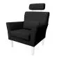 Fotel PIRO MG VELVET czarny tapicerowany aksamitem | MIRAT. styl GLAMOUR