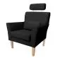 Fotel PIRO MG VELVET czarny tapicerowany aksamitem | MIRAT. styl GLAMOUR