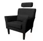 Fotel PIRO MG VELVET czarny tapicerowany aksamitem | MIRAT. styl GLAMOUR