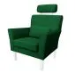 Fotel PIRO MG VELVET zielony tapicerowany aksamitem | MIRAT. styl GLAMOUR