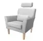 Fotel PIRO MG VELVET jasnoszary tapicerowany aksamitem | MIRAT. styl GLAMOUR