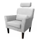 Fotel PIRO MG VELVET jasnoszary tapicerowany aksamitem | MIRAT. styl GLAMOUR